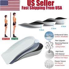 Shoe Insoles Inserts Pad Invisible Height Increase Heel Lift Taller Men Women