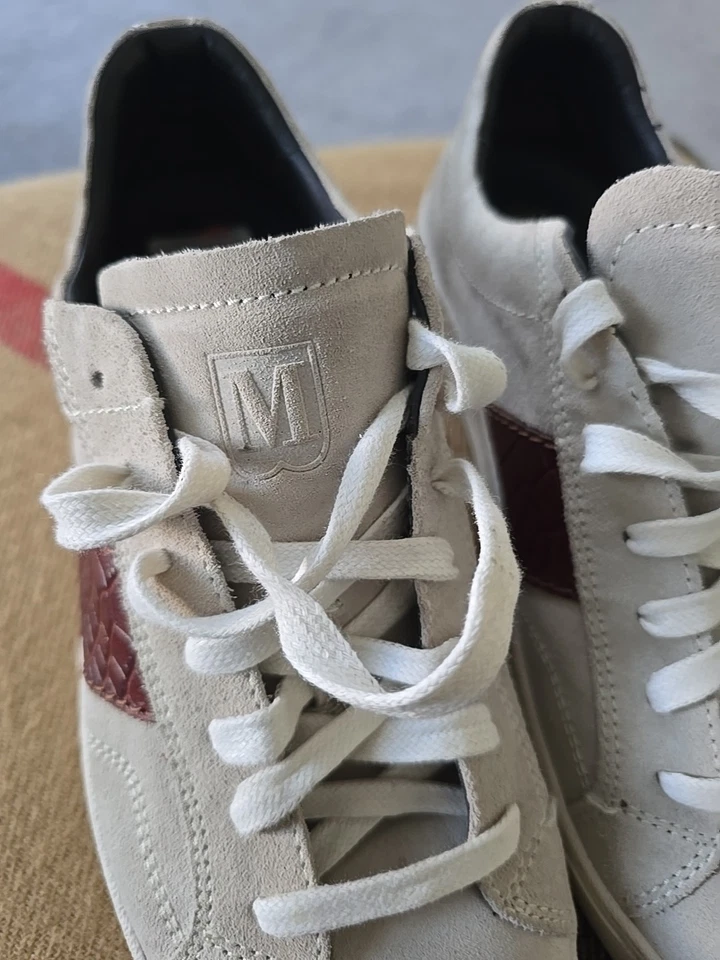 ZAPATILLAS BRUNO MAGLI 'LISBOA' PARA HOMBRE CUERO GAMUZA TOSTADO BRITÁNICO TALLA 10.5/43.5 $298 Foto 3 de 4