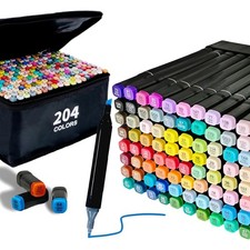 Alkohol Marker Set 204 Farben Twin Marker Filzstifte Manga Malen Kunst