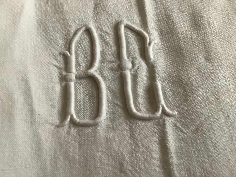 drap ancien brodé Et Dentelle Au Crochet,330/220 Cm ,occasion - Photo 4/4