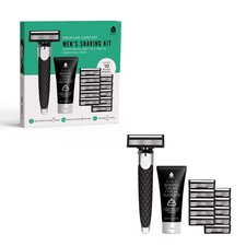 Premium Men  s Shaving Kit with Alloy Metal Handle   Complete Grooming Essentials