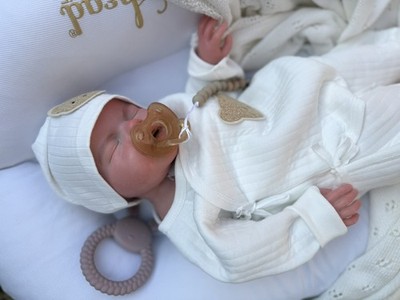 Neue 100% Vollsilikon Reborn Puppe - Gewichtete Newborn Puppe - Lebensecht