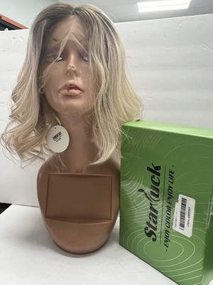 Starluck Blond with A Touch of Black Synthetic Short 0.91lbs Wig New With Box