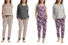 Live Love Lounge Womens 3 Piece Pajama Set