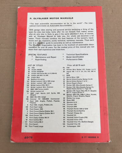 FORD Consul, Zephyr, Zodiac Motor Manual **Sunday Times Series **By P Olyslager - Bild 2 von 10