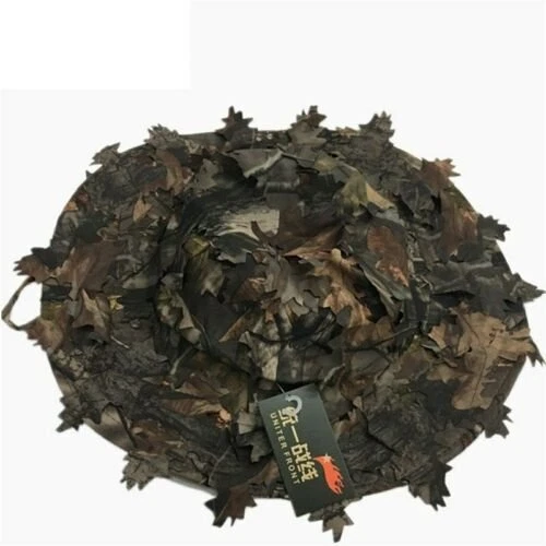 Camouflage Hat Camo Sun Cap 3D Leaves for Fishing Hunting Sunshade Army - Picture 4 of 8