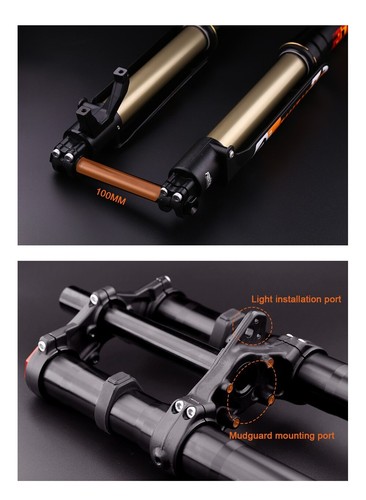 MTB Inverted Fork Bike Suspension 26 27.5 29in oil Gas SUR RON Electric Dirt DH - Picture 13 of 14