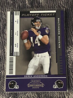2005 Playoff Contenders Rookie Ticket Derek Anderson #134 Rookie Auto ...