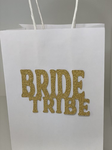 12 Pezzi Sacchetti Personalizzati Addio al Nubilato Sposa Sposa Tribù Oro Appena Sposati - Foto 4 di 6