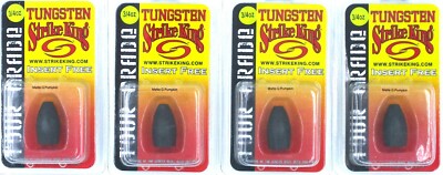 (4) Packs Strike King Tungsten Bullet Weights Tour Grade Insert Free 3/4 Oz MGP