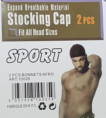 X2 Men's Stocking Cap SPORT Wave Caps Head WRAP Beanie Black FIT ALL HEAD SIZES - Picture 1 of 3