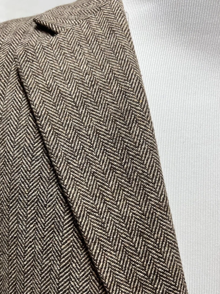 Chaqueta Blazer Para Hombre Mario Zegnoti Marrón Mezcla Lana Espiga EU 52 (US 42R) Foto 2 de 4