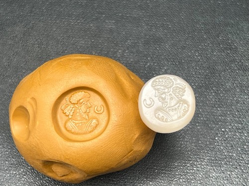 Near Eastern Ancient Intaglio Old Agate Stamp Seal Bead