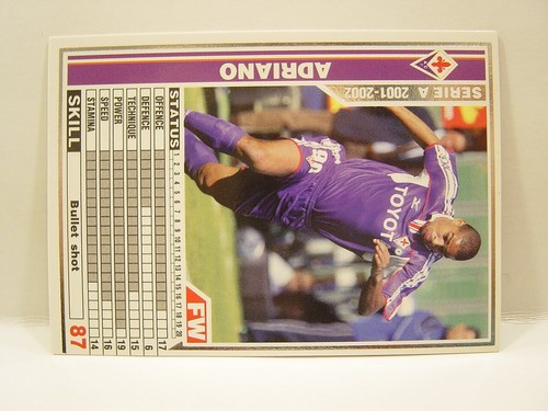 Panini WCCF 2001-02 Adriano Leite Ribeiro 1982 Brazil No.90 Fiorentina Rookie FW - Picture 3 of 6