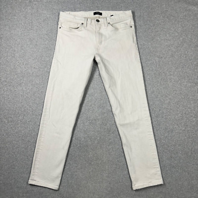 Theory Brewster Plaster Denim Jeans Women's Size 32 (31Wx27) High-Rise White