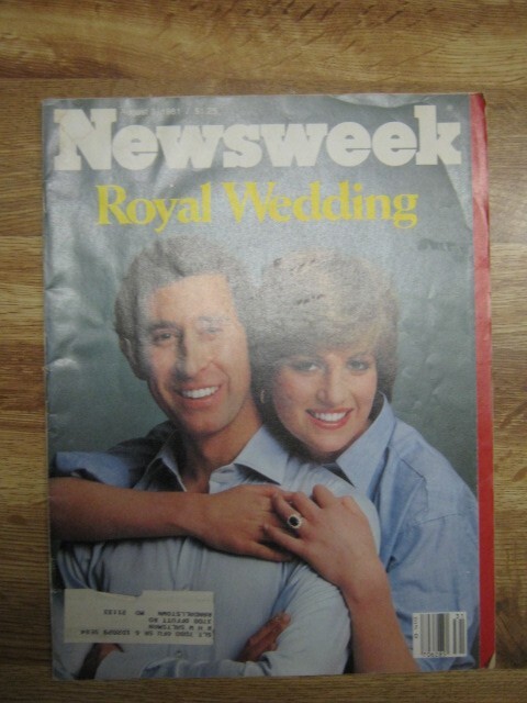 VINTAGE AUGUST  3, 1981 NEWSWEEK MAGAZINE ROYAL WEDDING CHARLES & DIANA