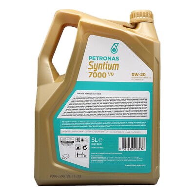 PETRONAS Syntium 7000 VO 0W-20 0w20 Fully Synthetic Car Engine Oil