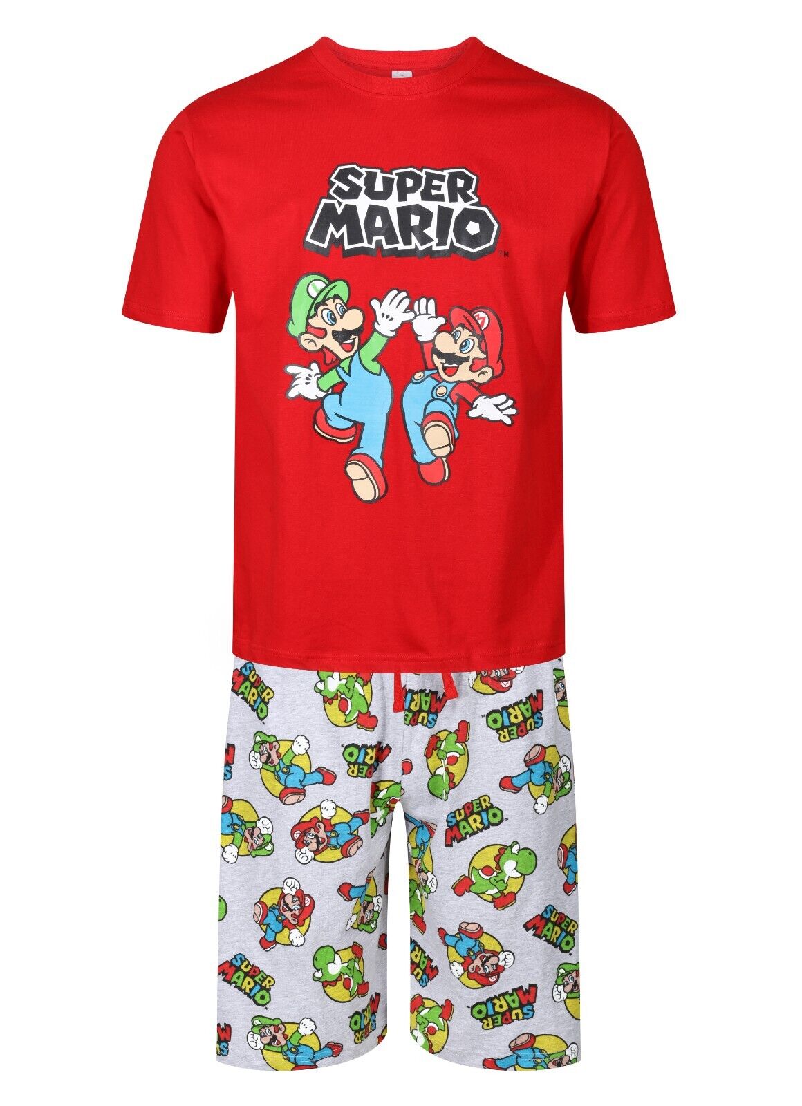 Mens Short Pyjamas Character Super Mario Night Lounge Sleep PJ Sets M-2XL New