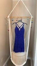 Prom Dress - Primavera, Royal Blue Beaded Formal Dress, Size 2