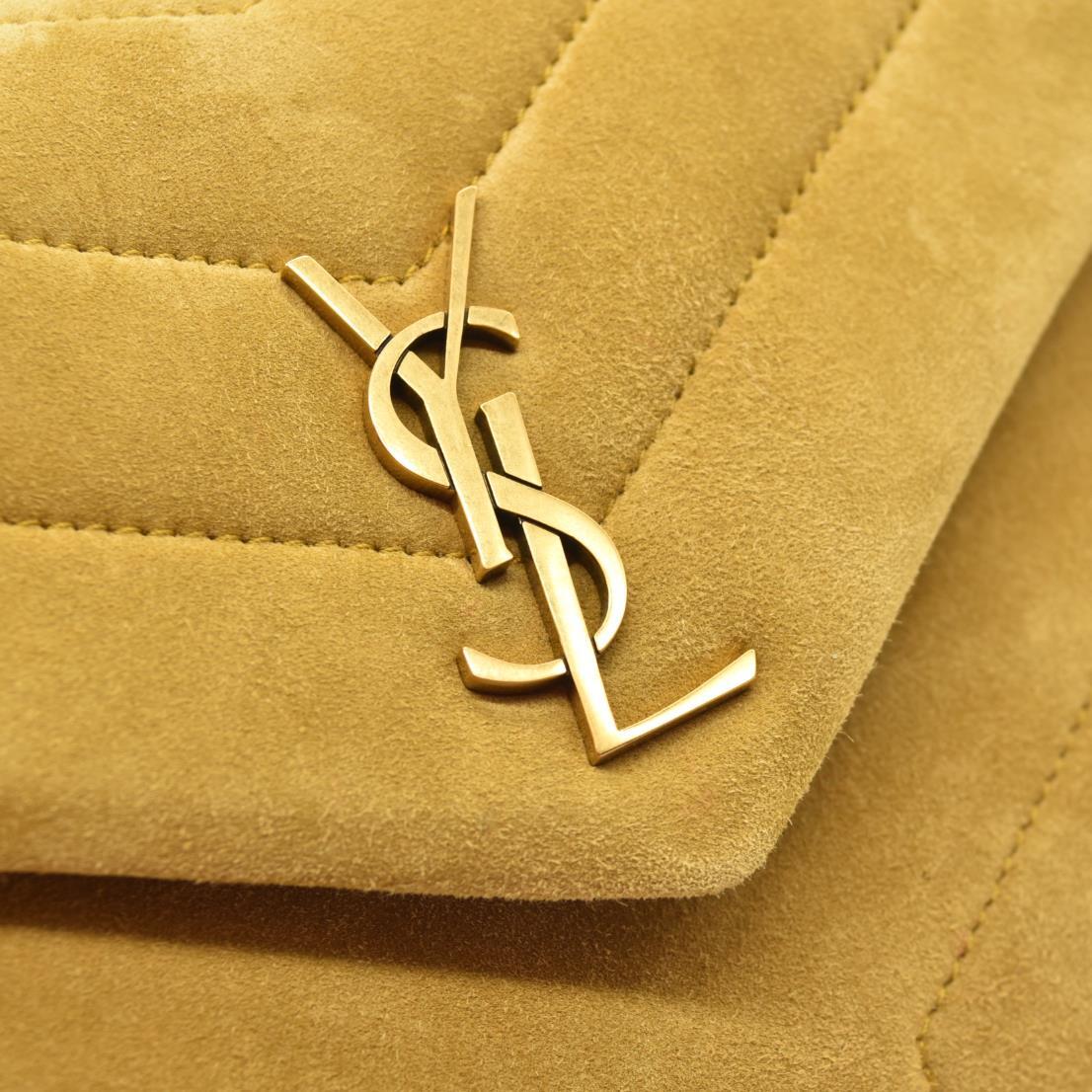 Saint Laurent  Suede Toy Loulou Shoulder Bag Chartreuse image 4