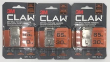 3M Claw Drywall Picture Hanger Spot Markers 65 lb 2 Pack Lot of 3 6 Total Hanger