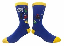 Novelty Fun Crew Print Socks for Dress or Casual Hello Boys Fishing 47 