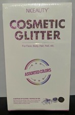 Cosmetic Glitter Face Body Hair Nail Glitter w/gel 6 Colors Makeup New Niceauty