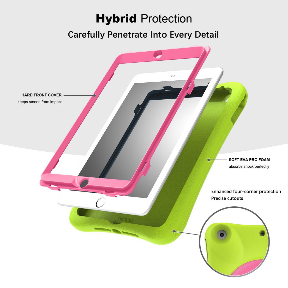 KIDS PEPKOO EVA PRO Case for iPad 9.7 2018 / 2017 / 6th Generation