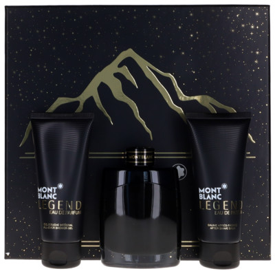 Legend By Mont Blanc For Men Set: EDP+ASB+SG (3.3+3.3+3.3)oz New