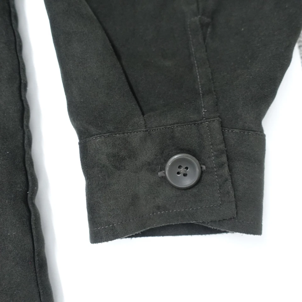 Camisa Alan River Para Hombre L Negra Poliéster Manga Larga Cuello Resort Abotonada Foto 3 de 4