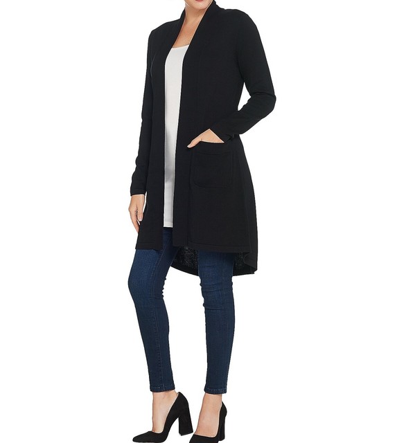 Isaac Mizrahi Live! TRUE DENIM Geo Jacquard Cardigan Size 1X Open Front A367701 | eBay