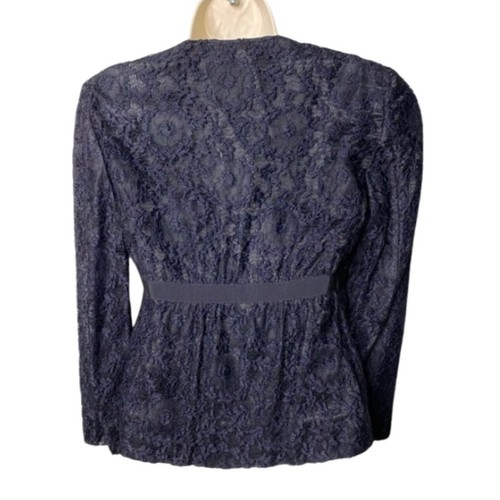Moschino Cheap and Chic black lace blazer jacket waist bow details size 4 - Picture 2 of 13
