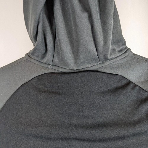 Kids Sports Hoodie Sweatshirt Nike Medium Gray Black Layer Thin Sleeves - Picture 7 of 8