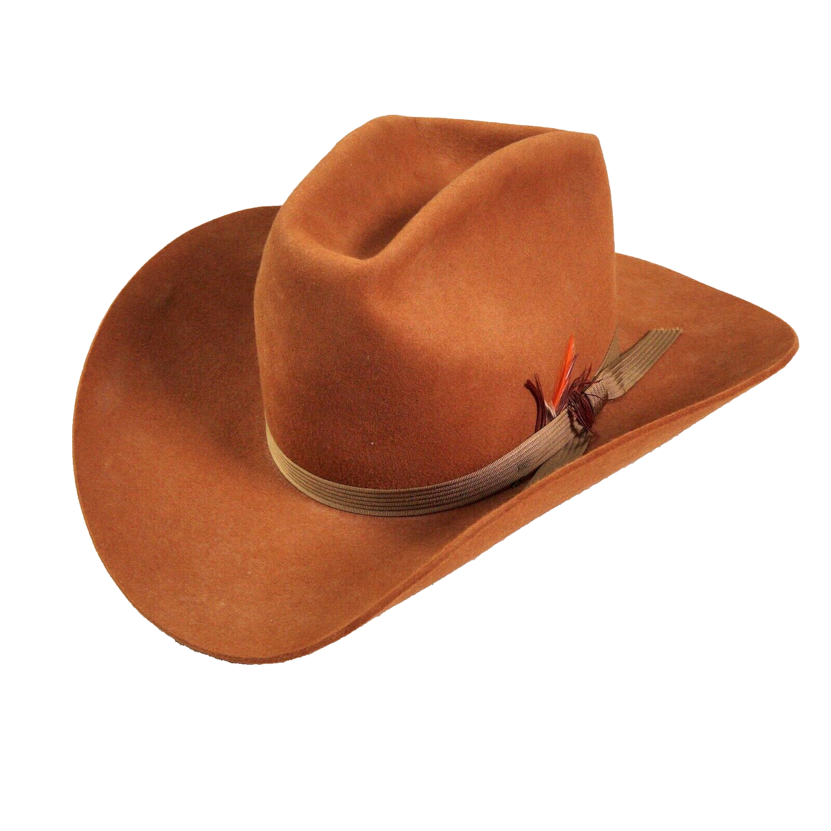 Vintage Cowboy Hat Size Beaver Brand Rusty Orange Brown TEN X Quality  Western