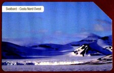 G 2104 606 C&C 4198 SCHEDA TELEFONICA USATA SVALBARD COSTA NORD OVEST