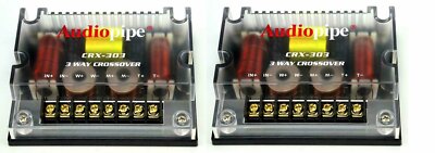 2) Audiopipe 3 Way Crossover CRX-303 300 Watts Passive Crossover Car Audio 4 Ohm