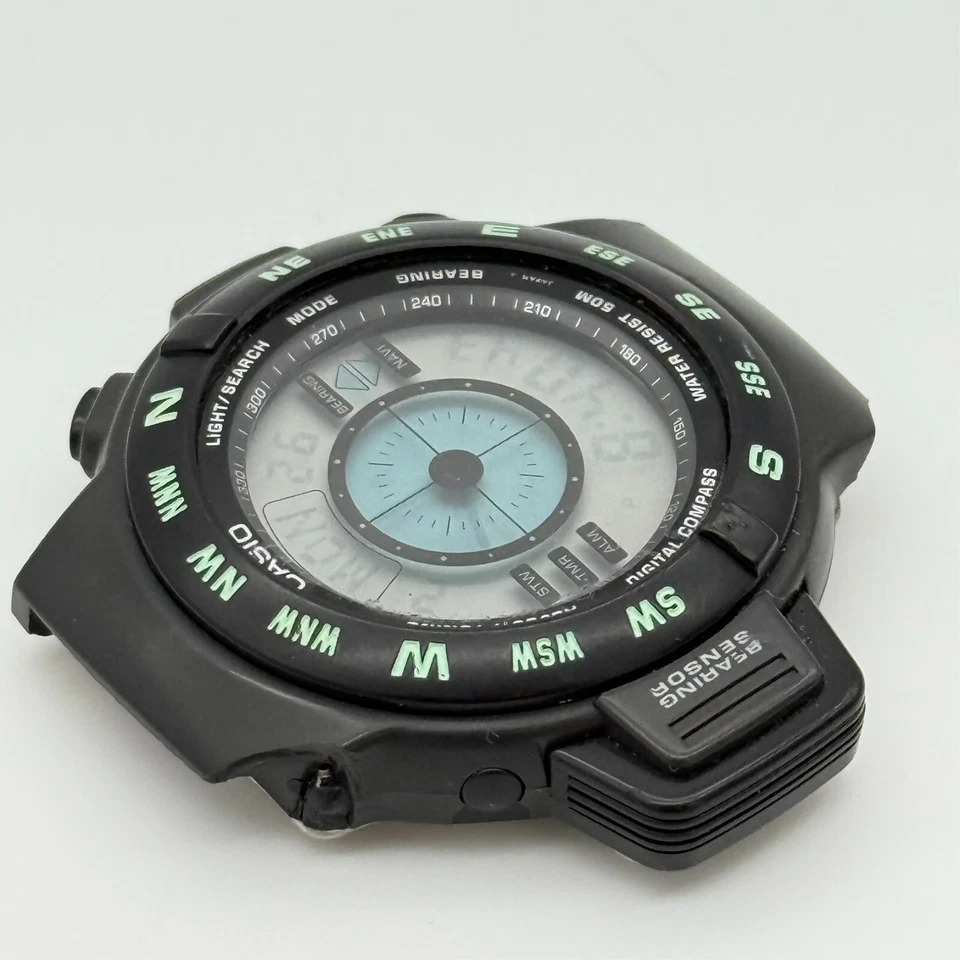 Reloj brújula digital Casio Pathfinder vintage para hombre, CPW-100 (asas dañadas) Foto 3 de 4