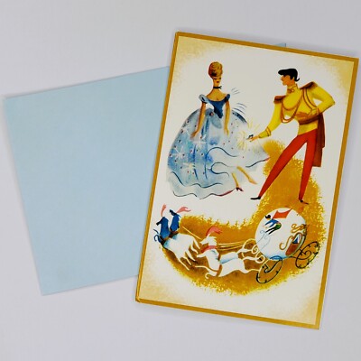 Cinderella Blank Notecard Mary Blair Disney Store Movie Poster Envelope Postcard