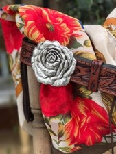 Rose Belt Buckle   - Silver