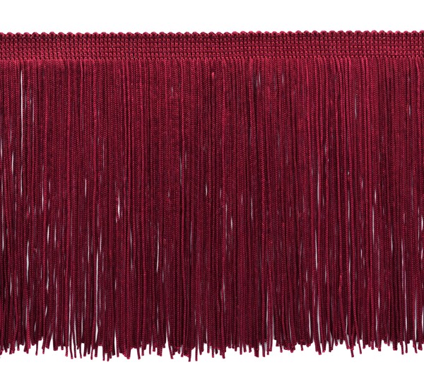 DÉCopro Kettenfransenband 6 Zoll, Style# CF06, Farbe# E10 Dunkel-Rot, 5 Yards-image