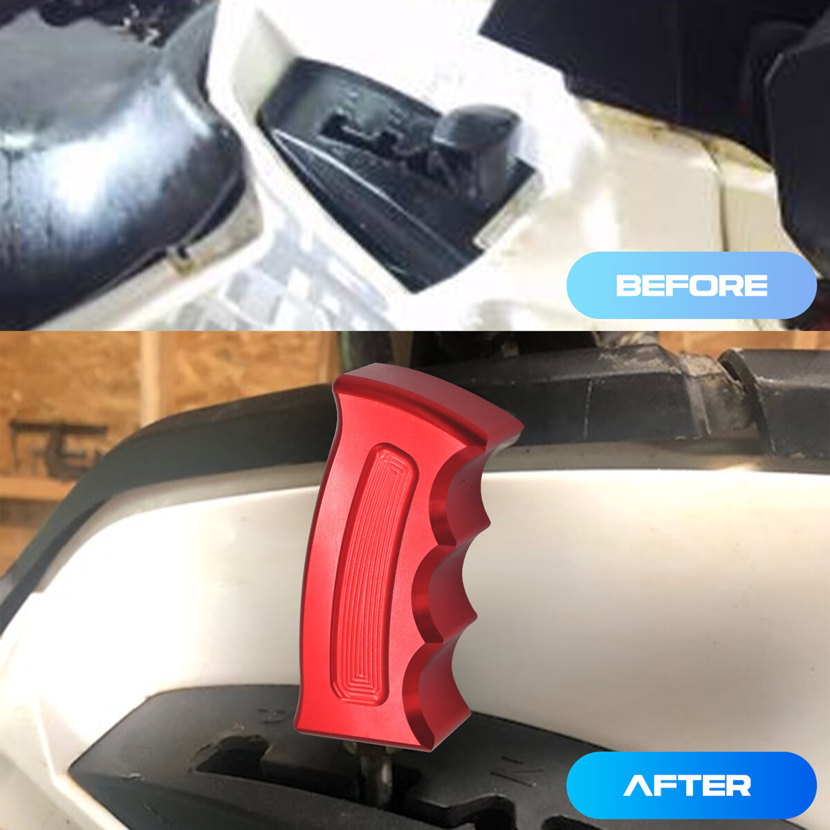 Red Billet Aluminum Pistol Grip Shift Knob Shifter For Can-Am Outlander Renegade