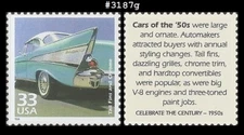 USA4 #3187g MNH 1950s Tail Fins and Chrome