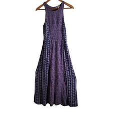 xhilaration dress Size M Key Hole Buttons  Boho  Floral Print A-Line women's 