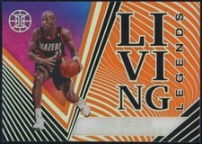 2020-21 Panini Illusions Clyde Drexler Living Legends Insert Orange Parallel #16