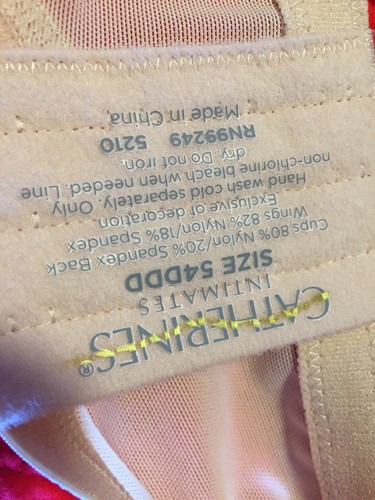 NWT Catherines Memory Foam Balconette Nude Bra Size 54DDD MSRP $49 - Picture 5 of 6