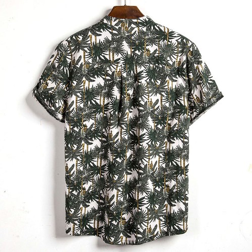 Mens Hawaiian Shirts Short Sleeve Beach Shirt Holiday Summer Floral Aloha Shirts - Picture 7 of 16
