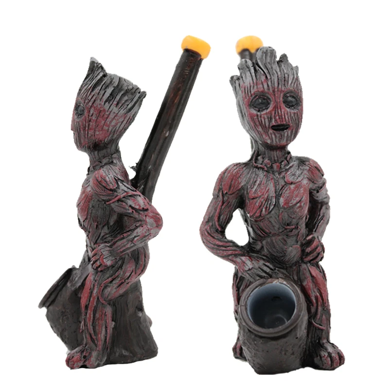 Tubo de agua hecho a mano de resina Groot decoración del hogar mesa auxiliar figura escultura Foto 2 de 4