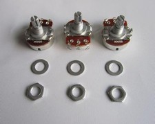 3x B500K Large Linear Guitar Pots 15mm Split Shaft 500K Guitar Potentiometers