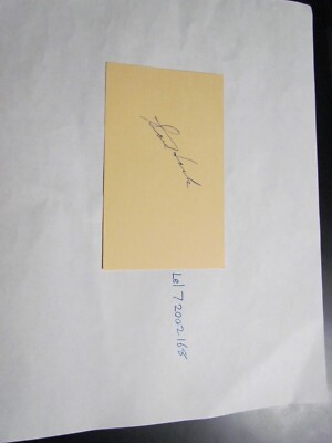 Stan Hack signed Index Card