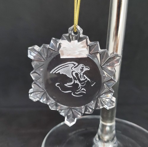 Lead Crystal Ornament~Angel Etching~Snowflake Shaped J. Charles #903 NEW - Picture 5 of 5